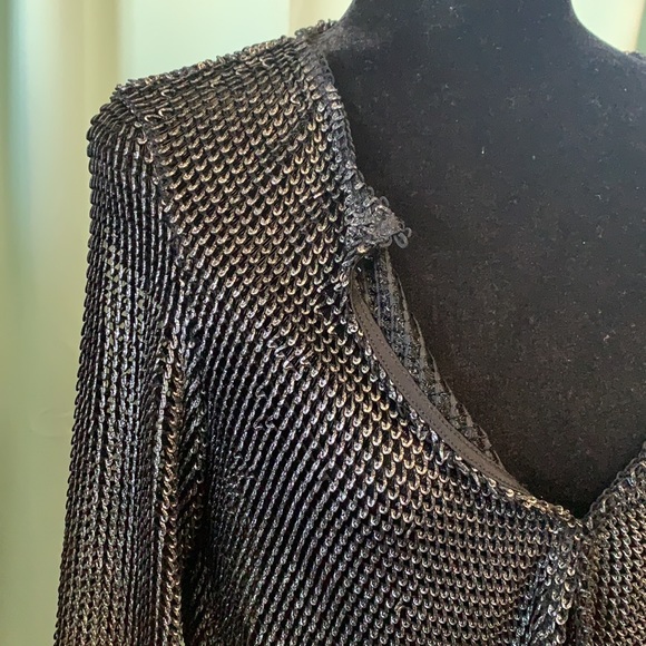 -ZARA METALLIC MESH TOP - - Picture 3 of 8